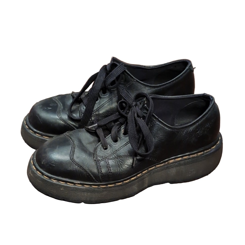 Dr. Martens 8651 Oxford Shoes Women's Black Leather Made in England US 9